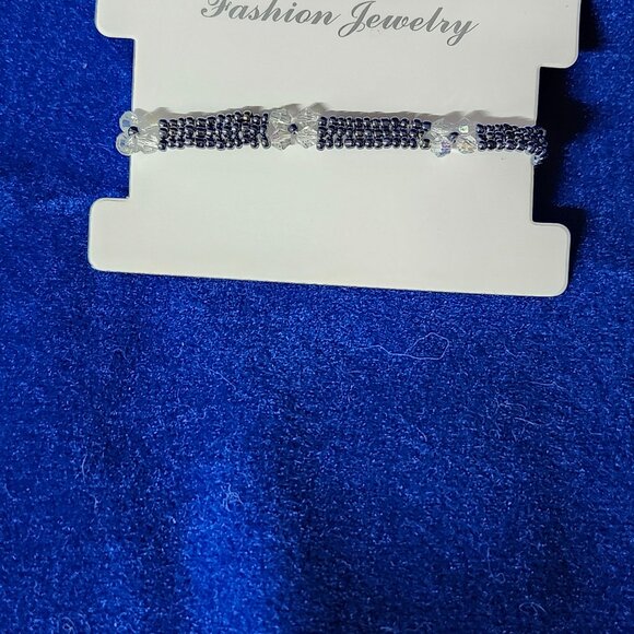 Black Double-Strand Beaded Bracelet - Picture 3 of 3